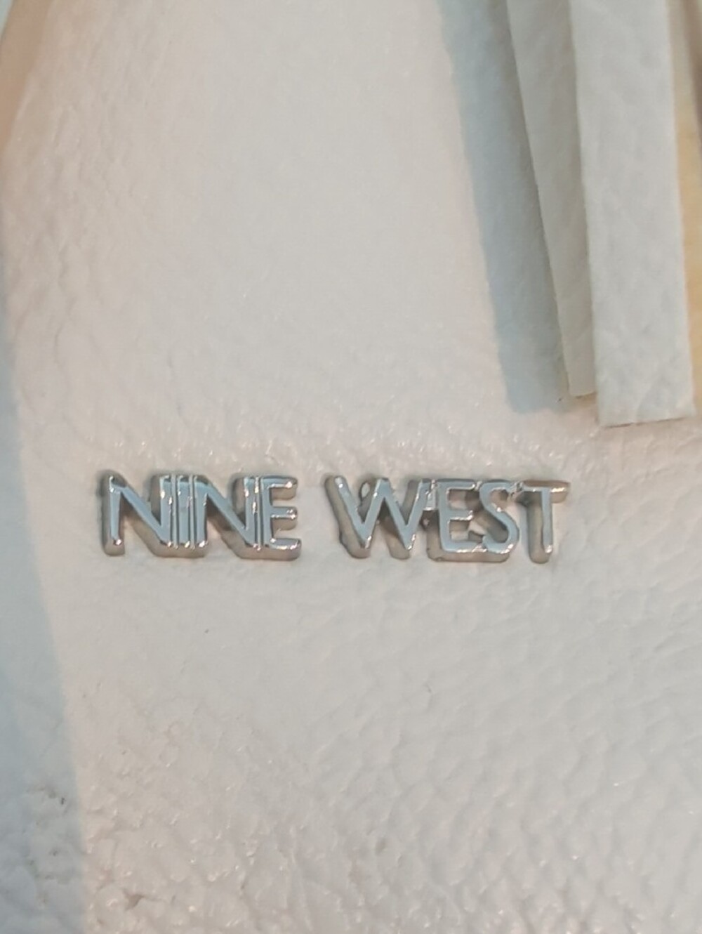 Nine West White Crossbody with Metallic Tassel Detail - Picture 2 of 5